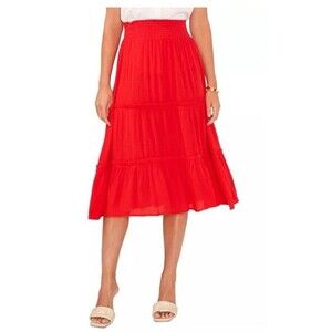 VINCE CAMUTO Tiered Maxi Skirt Flowy Boho Prairie Size XL